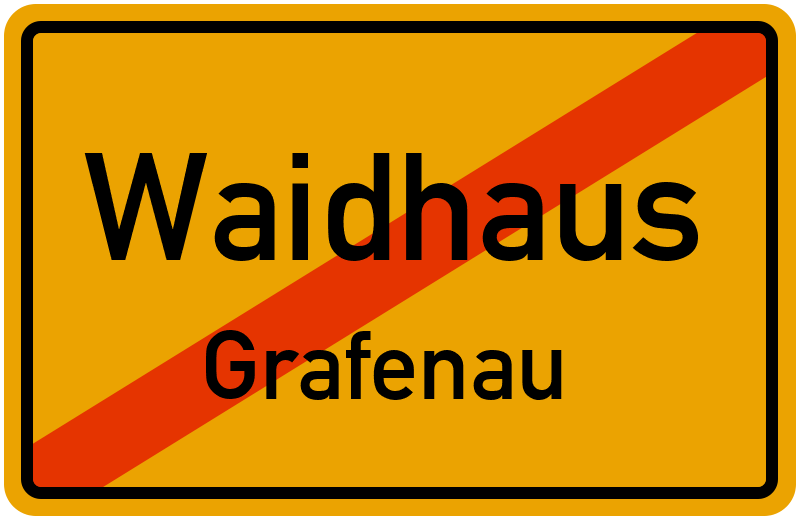 Ortsschild Waidhaus