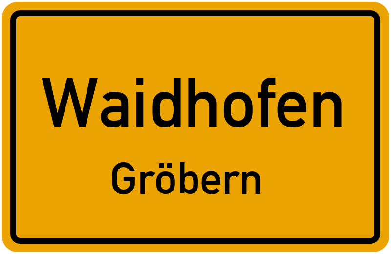 Ortsschild Waidhofen