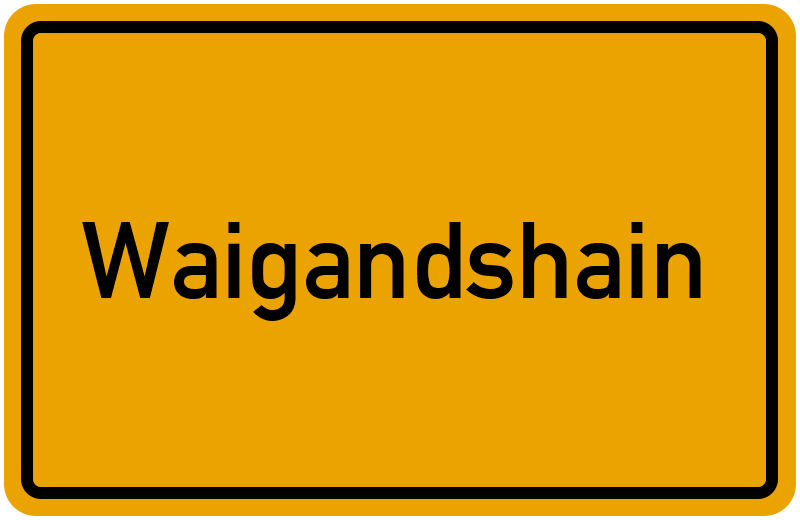 Ortsschild Waigandshain