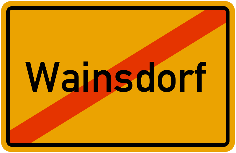 Ortsschild Wainsdorf