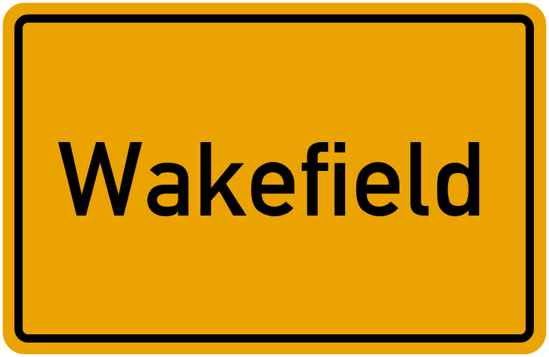 Ortsschild Wakefield