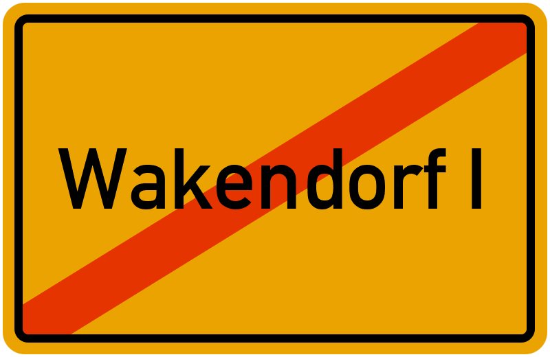 Ortsschild Wakendorf I