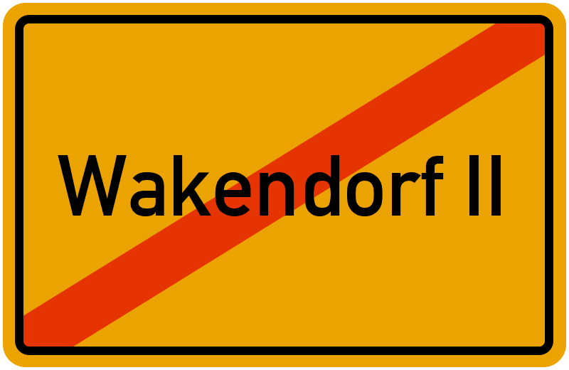 Ortsschild Wakendorf II