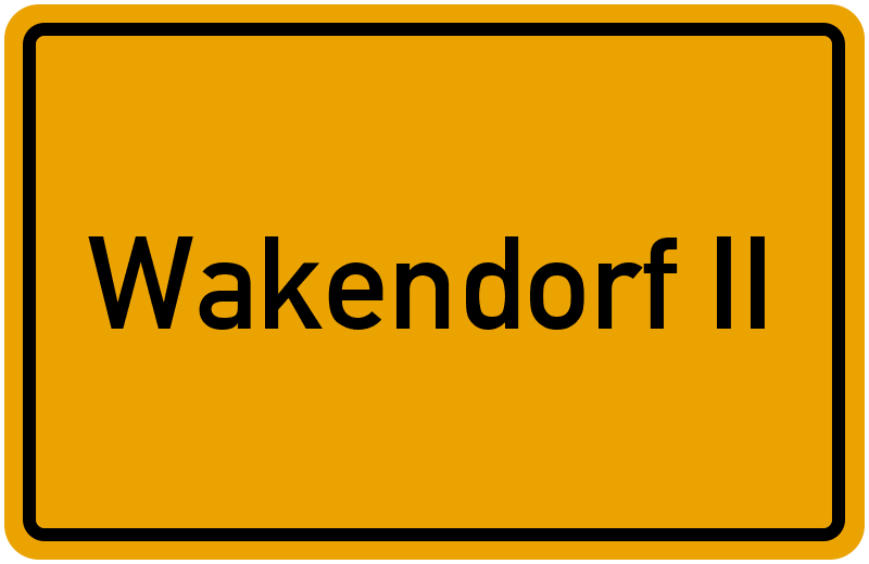 Ortsschild Wakendorf II
