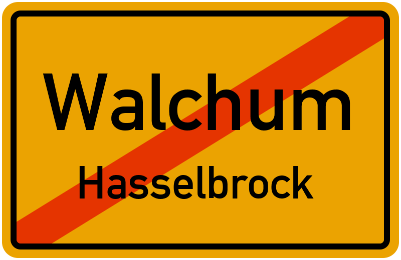 Ortsschild Walchum