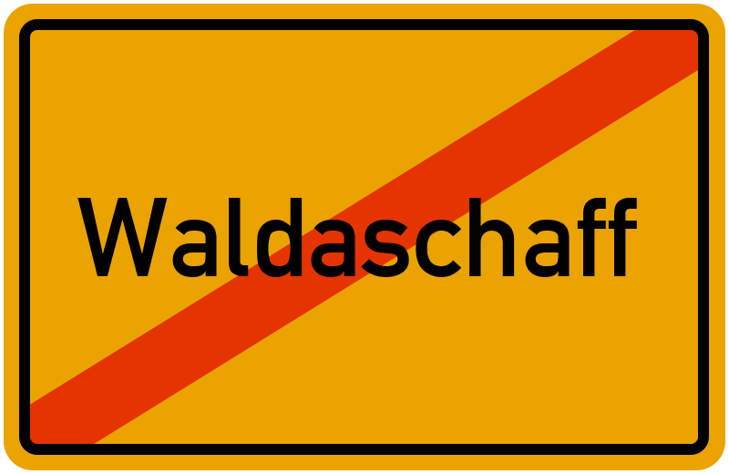 Ortsschild Waldaschaff