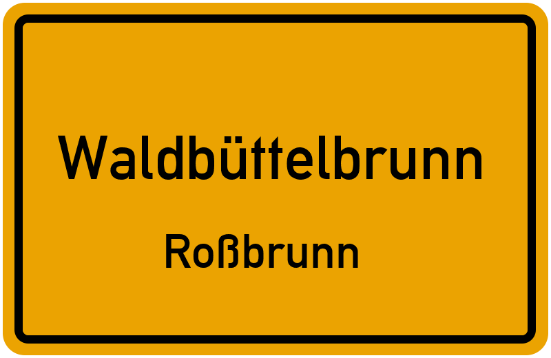 Ortsschild Waldbüttelbrunn