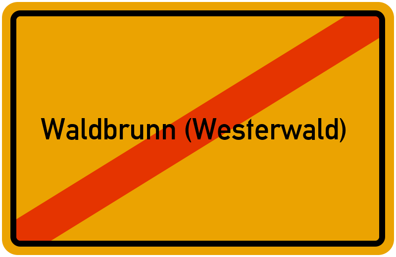 Ortsschild Waldbrunn (Westerwald)