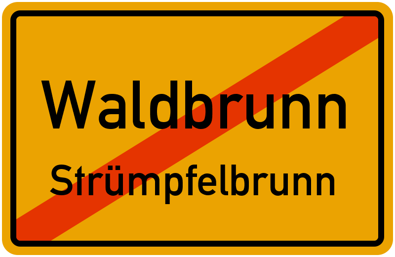 Ortsschild Waldbrunn