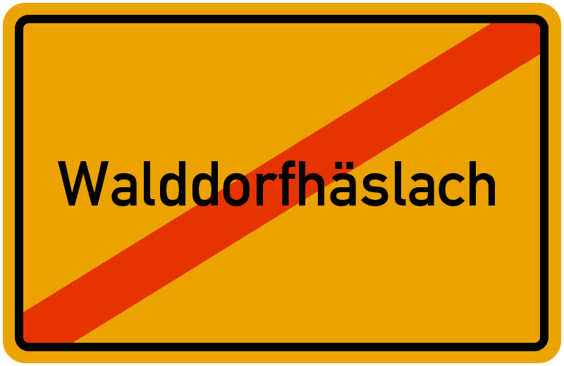 Ortsschild Walddorfhäslach