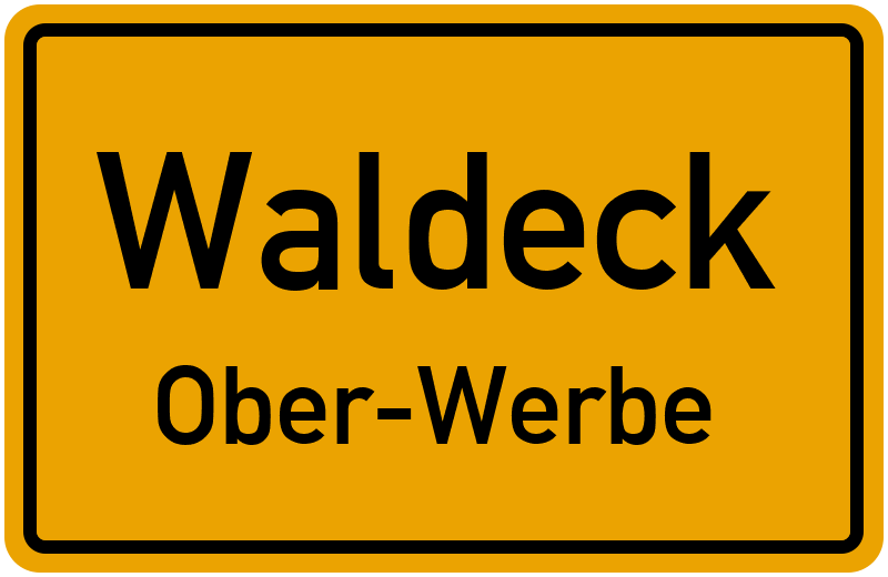 Ortsschild Waldeck