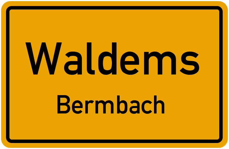 Ortsschild Waldems
