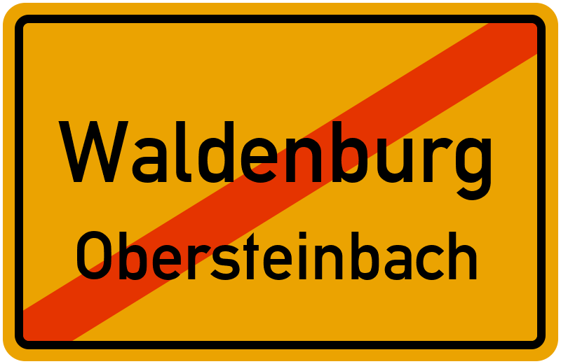 Ortsschild Waldenburg