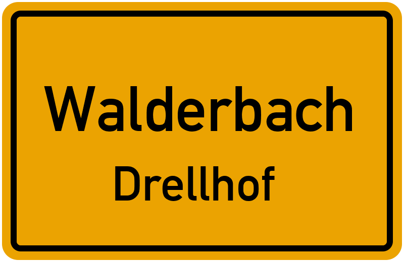 Ortsschild Walderbach