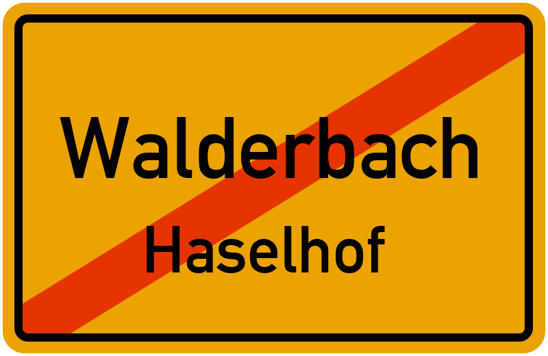 Ortsschild Walderbach