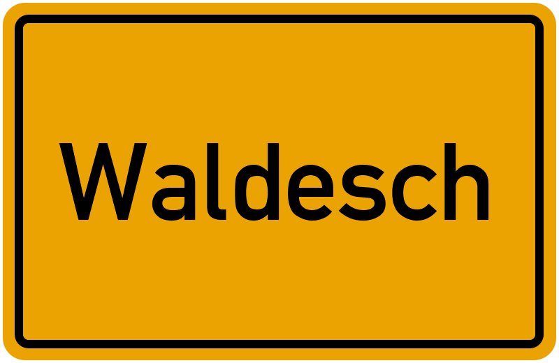 Ortsschild Waldesch