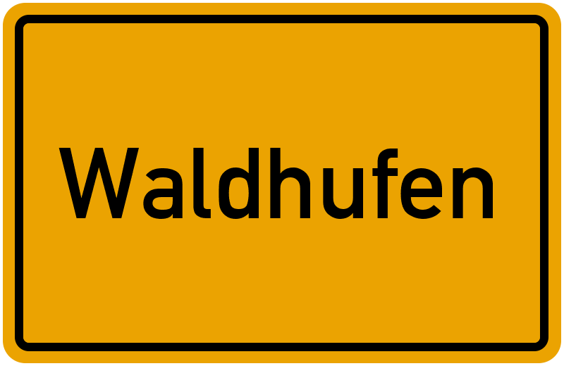 Ortsschild Waldhufen