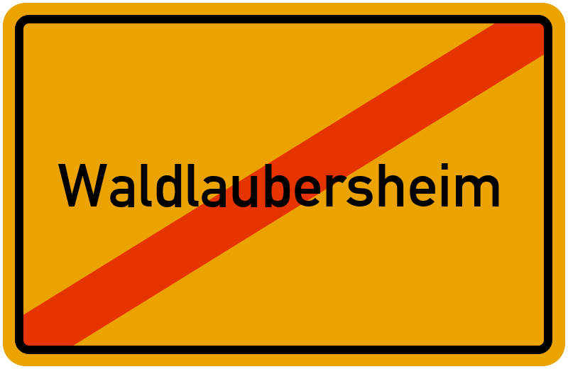 Ortsschild Waldlaubersheim