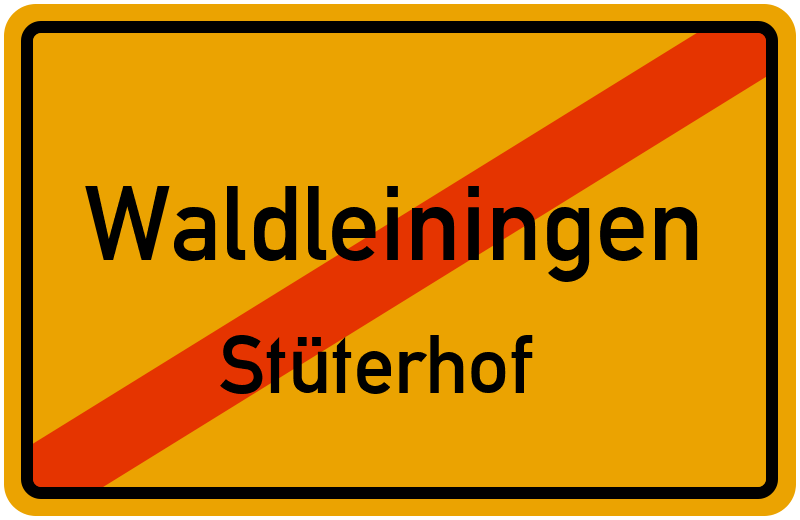 Ortsschild Waldleiningen