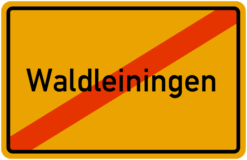 Ortsschild Waldleiningen