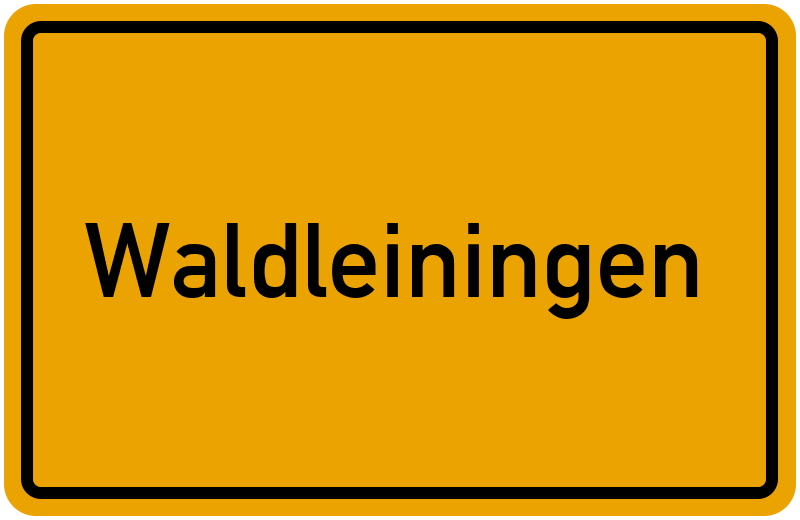 Ortsschild Waldleiningen