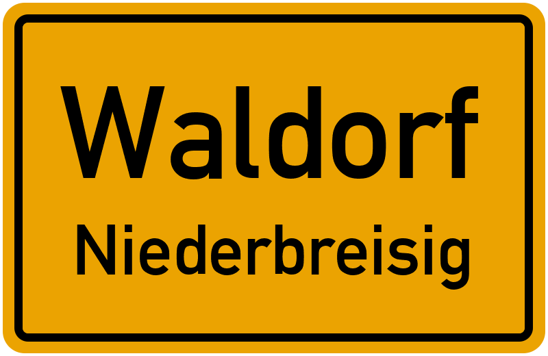 Ortsschild Waldorf