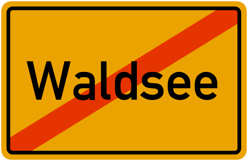 Ortsschild Waldsee