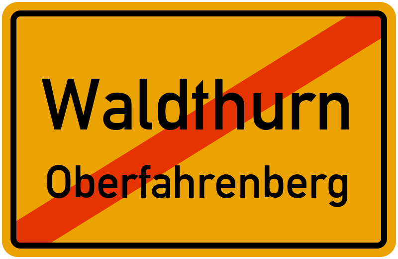Ortsschild Waldthurn