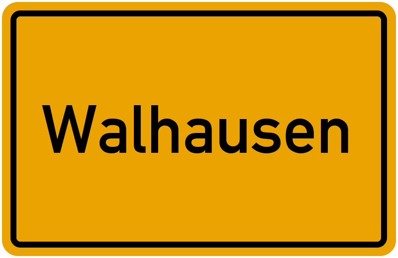 Ortsschild Walhausen