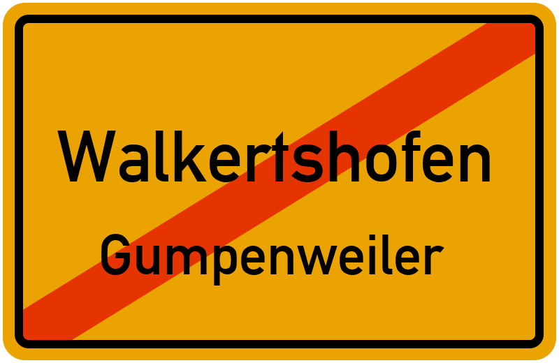Ortsschild Walkertshofen