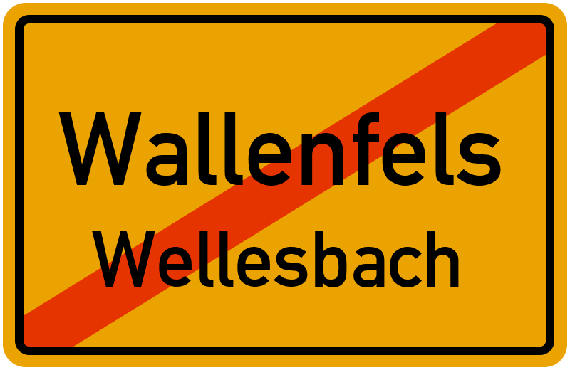 Ortsschild Wallenfels