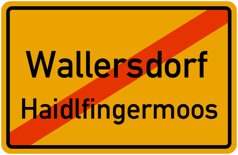 Ortsschild Wallersdorf