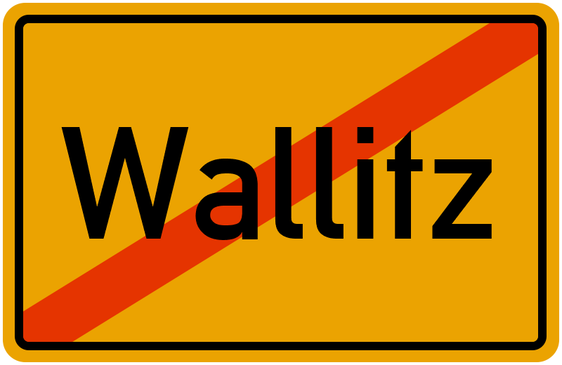 Ortsschild Wallitz