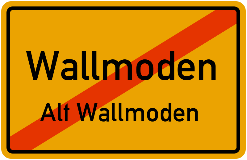 Ortsschild Wallmoden