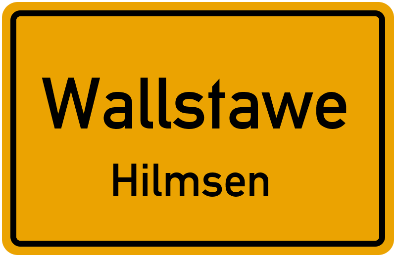 Ortsschild Wallstawe