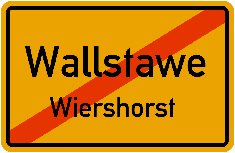 Ortsschild Wallstawe