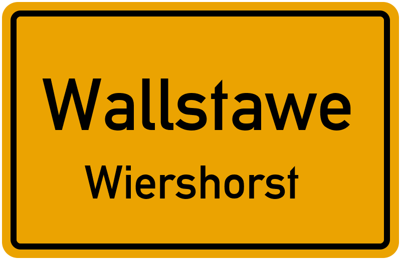 Ortsschild Wallstawe
