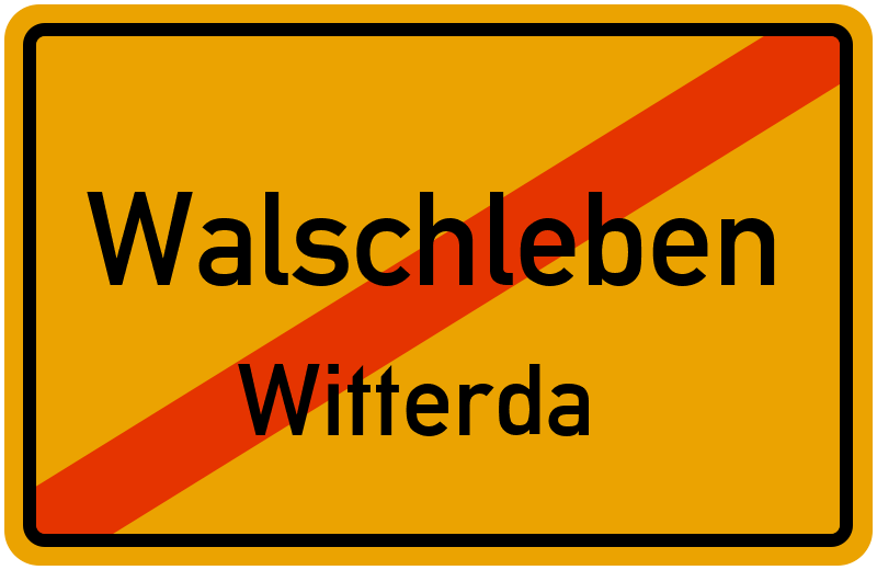 Ortsschild Walschleben