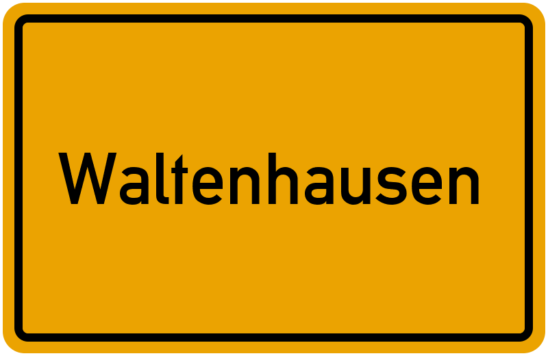 Ortsschild Waltenhausen