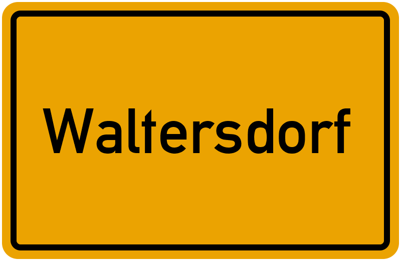 Ortsschild Waltersdorf