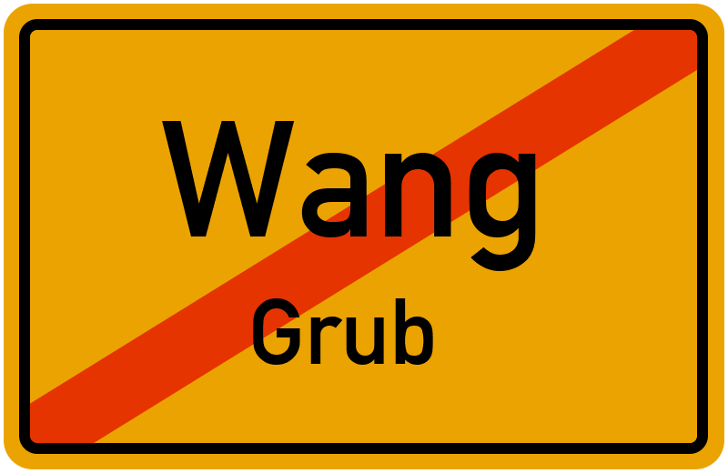 Ortsschild Wang