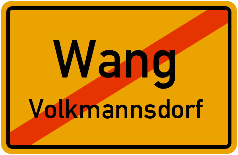 Ortsschild Wang