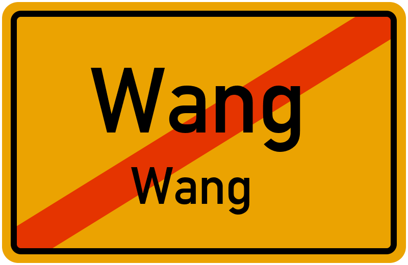 Ortsschild Wang