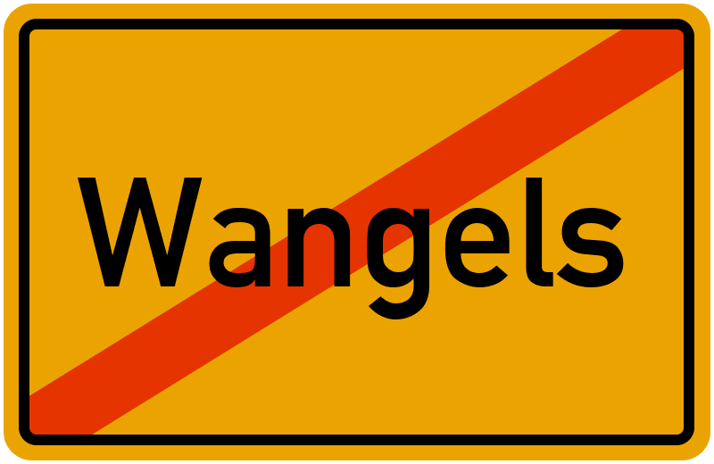Ortsschild Wangels