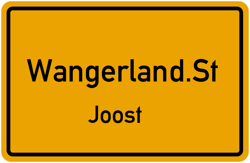 Ortsschild Wangerland.St