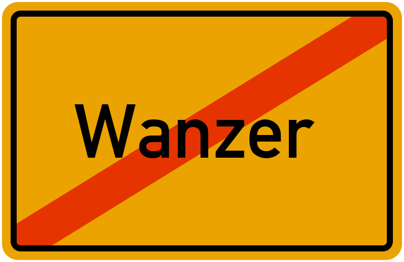 Ortsschild Wanzer