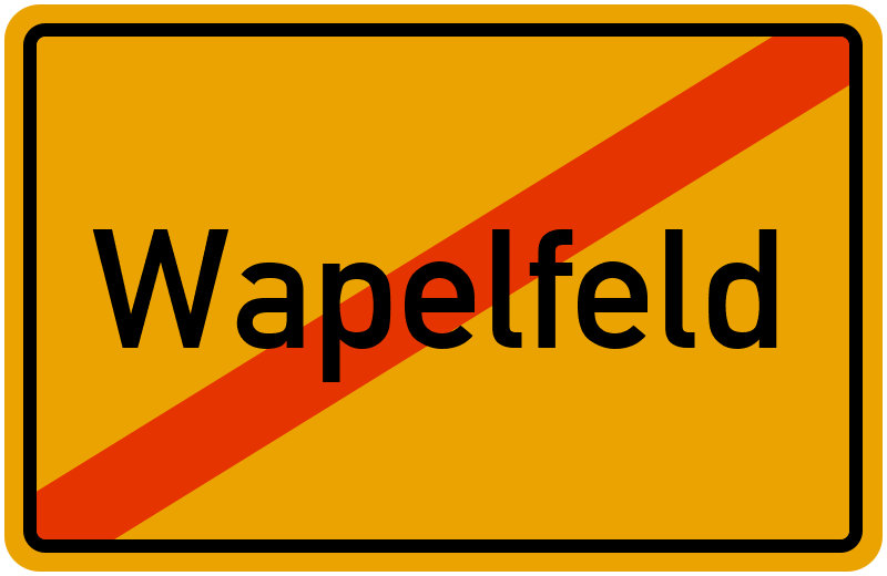 Ortsschild Wapelfeld
