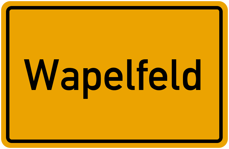 Ortsschild Wapelfeld