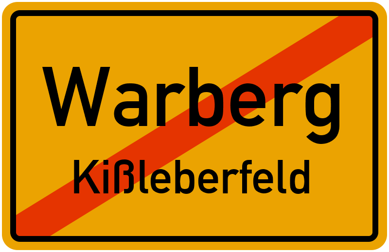 Ortsschild Warberg