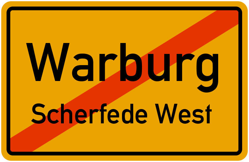 Ortsschild Warburg
